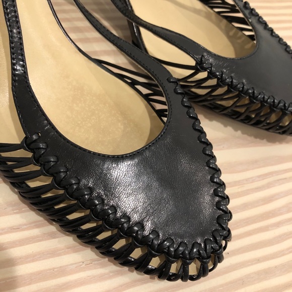 Colin Stuart Leather ankle strappy heel black 8 - Picture 8 of 13